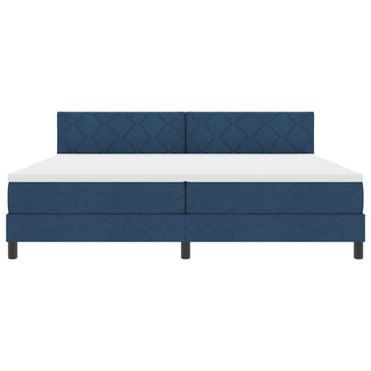 Boxspringbett mit Matratze mit Matratze Blau 200 x 200 cm Stoff