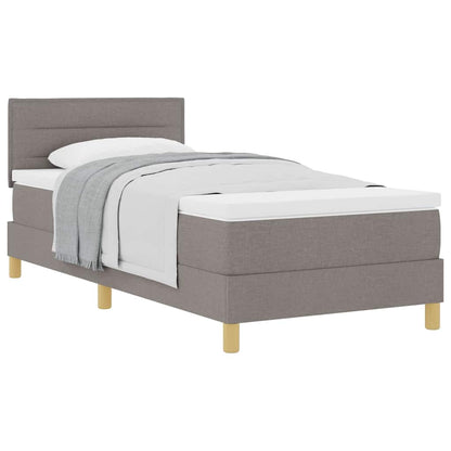Boxspringbett mit Matratze mit Kopfteil Taupe 80 x 200 cm Stoff