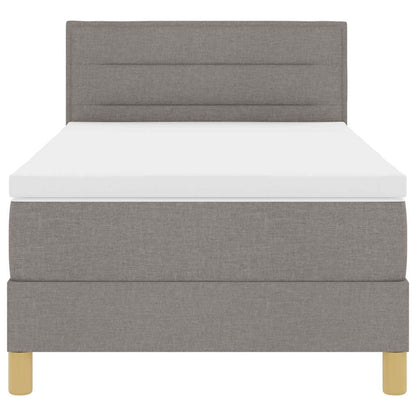 Boxspringbett mit Matratze Taupe 100 x 200 cm Stoff