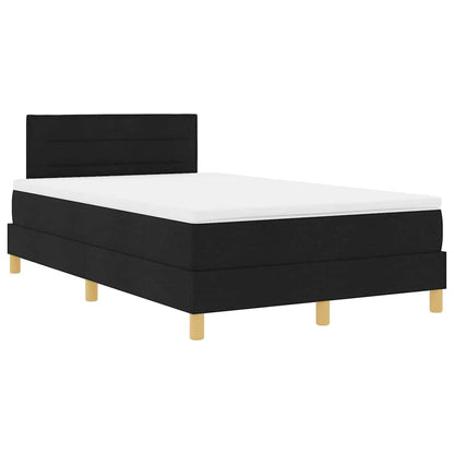 Boxspringbett mit Matratze Schwarz 120 x 190 cm Stoff