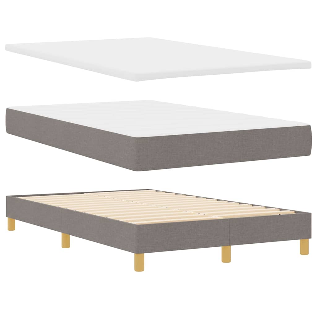 Boxspringbett mit Matratze Taupe 120 x 190 cm Stoff
