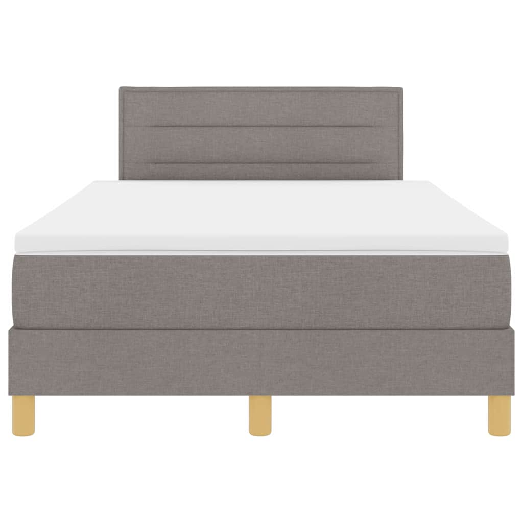 Boxspringbett mit Matratze Taupe 120 x 190 cm Stoff