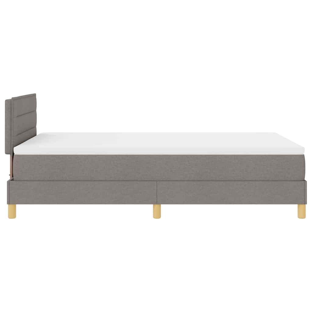 Boxspringbett mit Matratze Taupe 120 x 190 cm Stoff