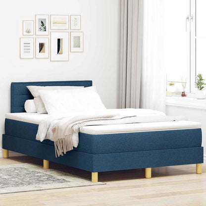 Boxspringbett mit Matratze mit Matratze Blau 120 x 190 cm Stoff
