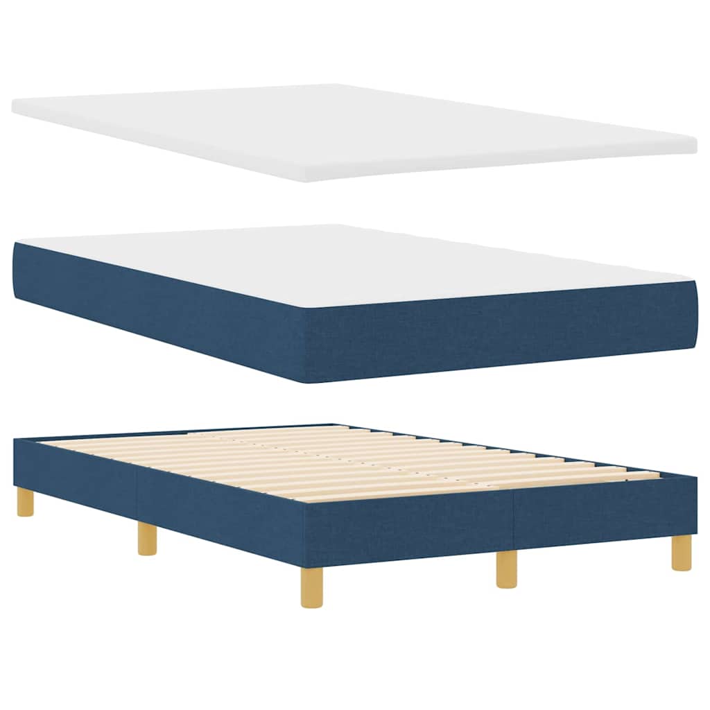 Boxspringbett mit Matratze mit Matratze Blau 120 x 190 cm Stoff