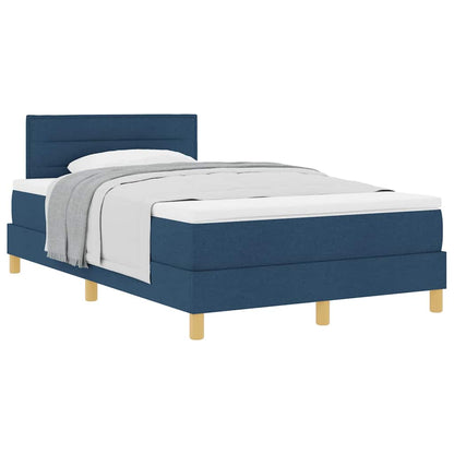 Boxspringbett mit Matratze mit Matratze Blau 120 x 190 cm Stoff