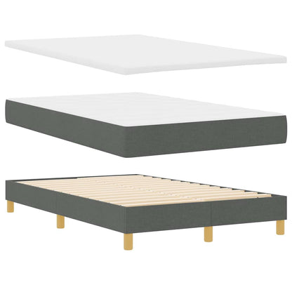 Boxspringbett mit Matratze Dunkelgrau 120 x 200 cm Stoff