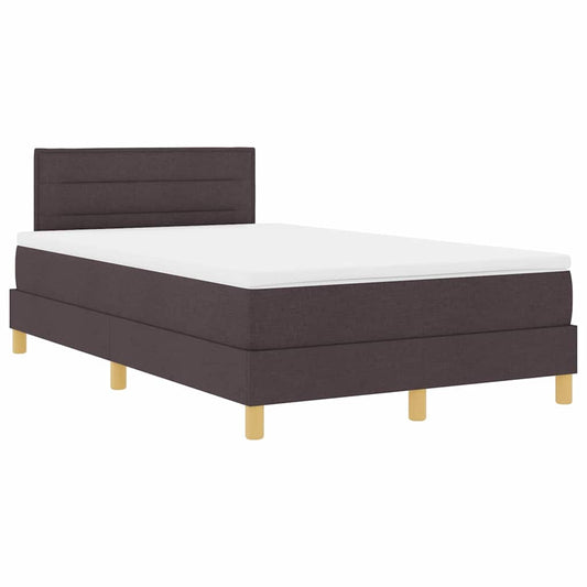 Boxspringbett mit Matratze Dunkelbraun 120 x 200 cm Stoff