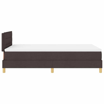 Boxspringbett mit Matratze Dunkelbraun 120 x 200 cm Stoff