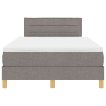Boxspringbett mit Matratze Taupe 120 x 200 cm Stoff