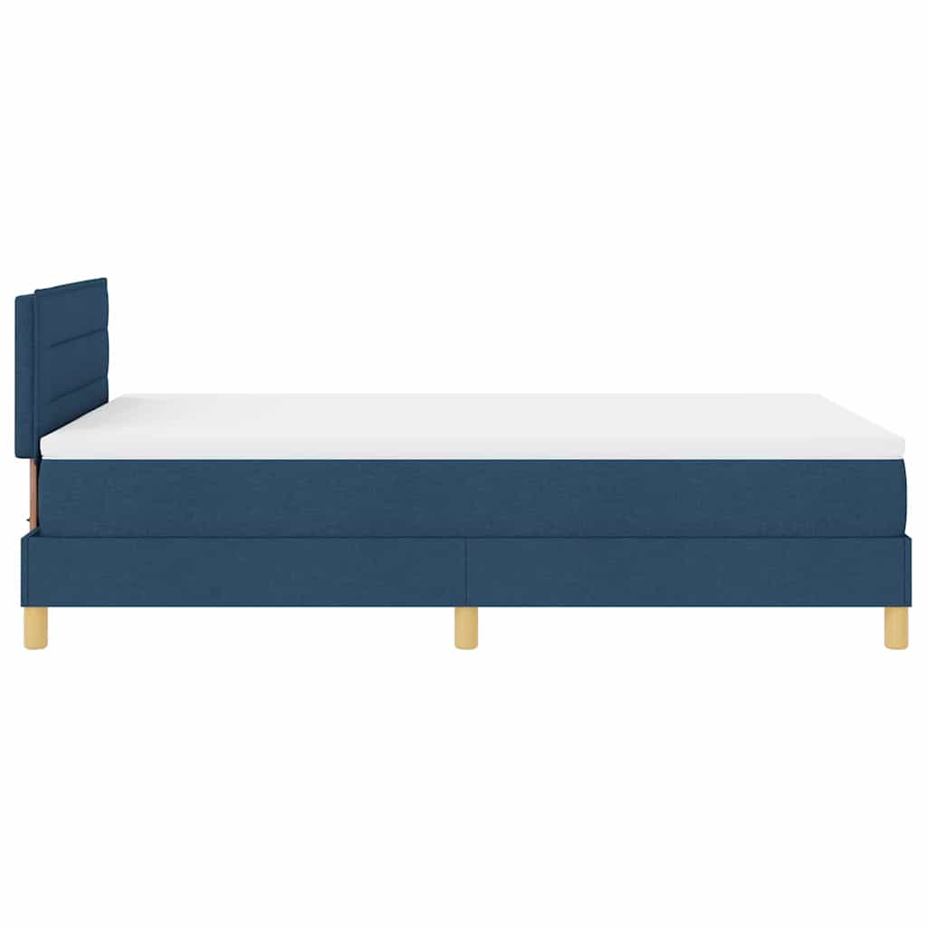 Boxspringbett mit Matratze mit Matratze Blau 120 x 200 cm Stoff