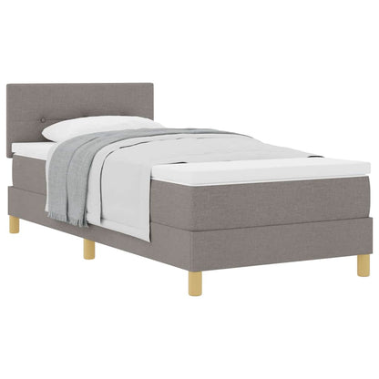 Boxspringbett mit Matratze mit Kopfteil Taupe 80 x 200 cm Stoff