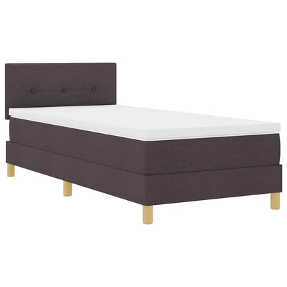 Boxspringbett mit Matratze Dunkelbraun 90 x 190 cm Stoff