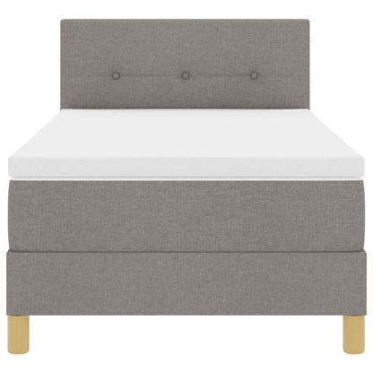 Boxspringbett mit Matratze Taupe 100 x 200 cm Stoff