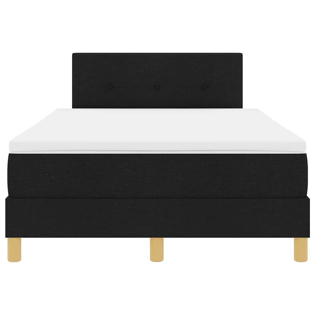 Boxspringbett mit Matratze Schwarz 120 x 190 cm Stoff