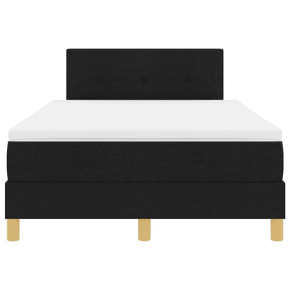 Boxspringbett mit Matratze Schwarz 120 x 190 cm Stoff