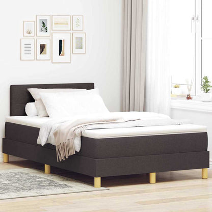 Boxspringbett mit Matratze Dunkelbraun 120 x 190 cm Stoff