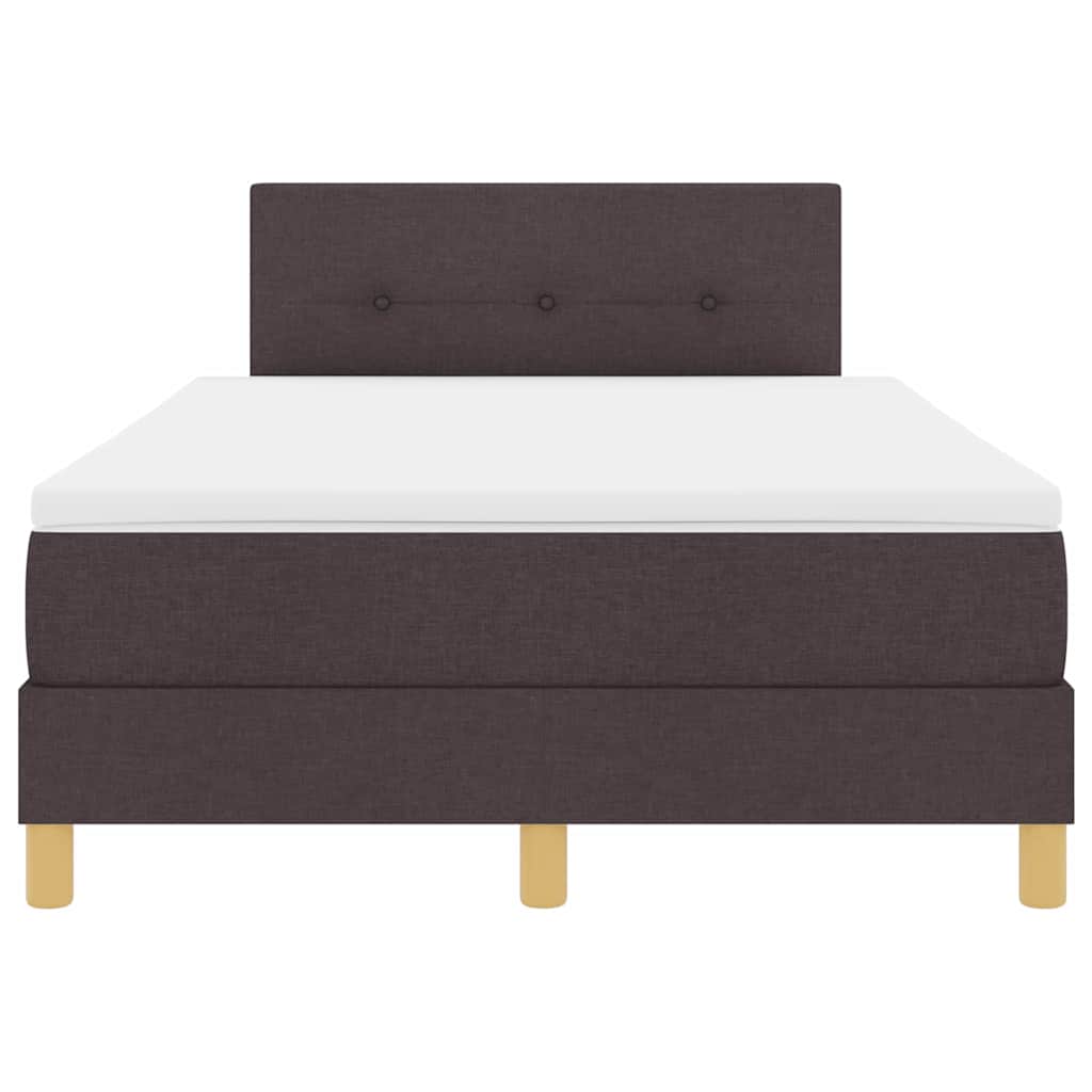 Boxspringbett mit Matratze Dunkelbraun 120 x 190 cm Stoff