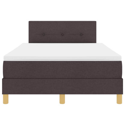 Boxspringbett mit Matratze Dunkelbraun 120 x 190 cm Stoff