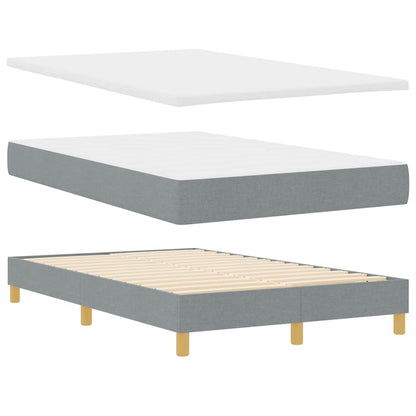 Boxspringbett mit Matratze Hellgrau 120 x 200 cm Stoff