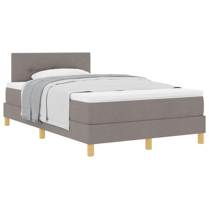 Boxspringbett mit Matratze Taupe 120 x 200 cm Stoff