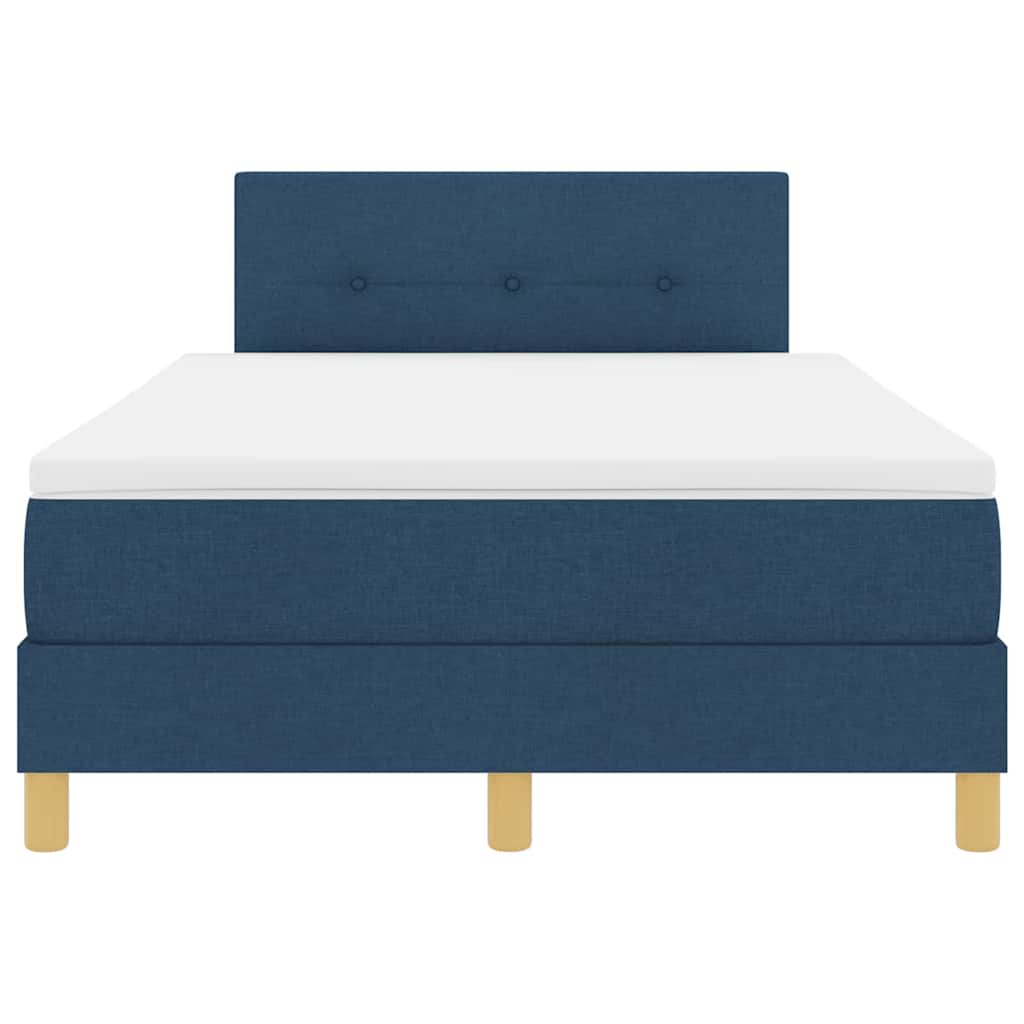 Boxspringbett mit Matratze mit Matratze Blau 120 x 200 cm Stoff