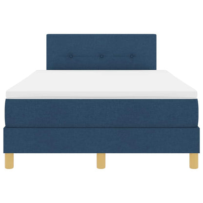 Boxspringbett mit Matratze mit Matratze Blau 120 x 200 cm Stoff