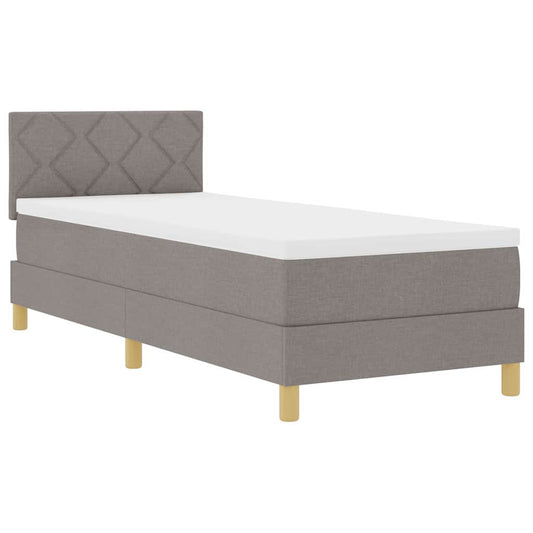 Boxspringbett mit Matratze mit Kopfteil Taupe 80 x 200 cm Stoff