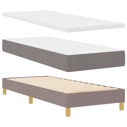 Boxspringbett mit Matratze mit Kopfteil Taupe 80 x 200 cm Stoff