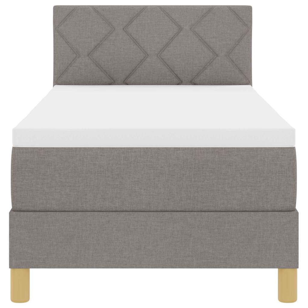 Boxspringbett mit Matratze mit Kopfteil Taupe 80 x 200 cm Stoff