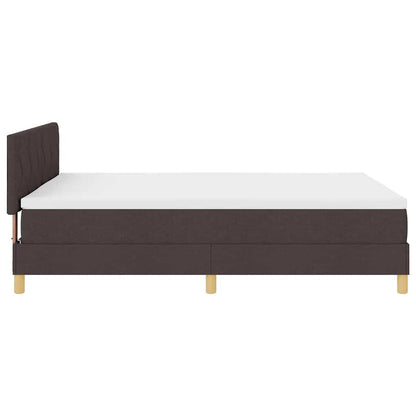Boxspringbett mit Matratze Dunkelbraun 140 x 200 cm Stoff