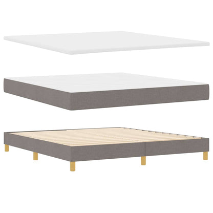 Boxspringbett mit Matratze Taupe 180 x 200 cm Stoff