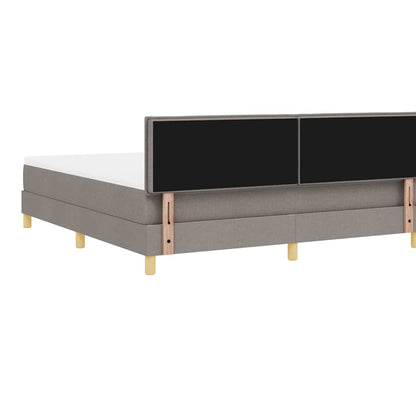 Boxspringbett mit Matratze Taupe 180 x 200 cm Stoff