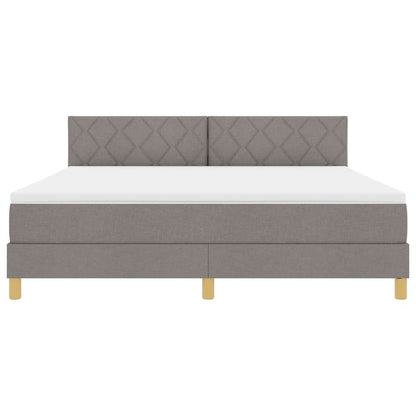 Boxspringbett mit Matratze Taupe 180 x 200 cm Stoff