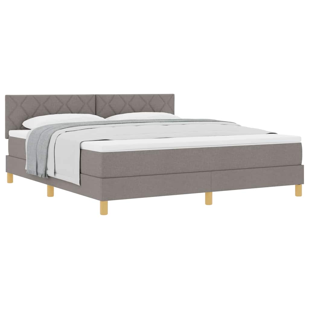 Boxspringbett mit Matratze Taupe 180 x 200 cm Stoff