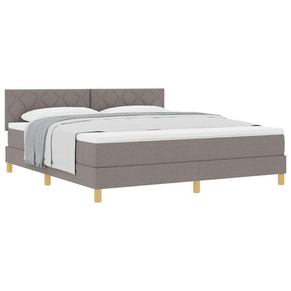 Boxspringbett mit Matratze Taupe 180 x 200 cm Stoff