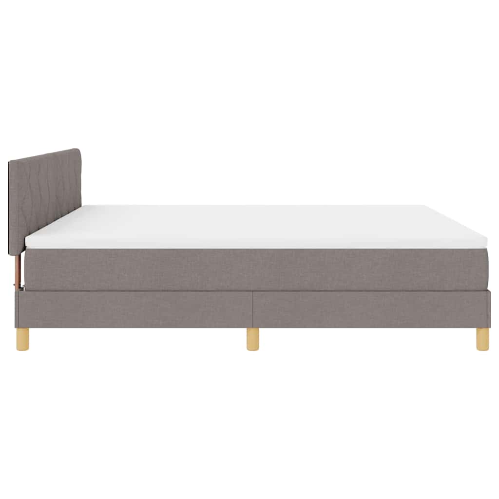 Boxspringbett mit Matratze Taupe 180 x 200 cm Stoff