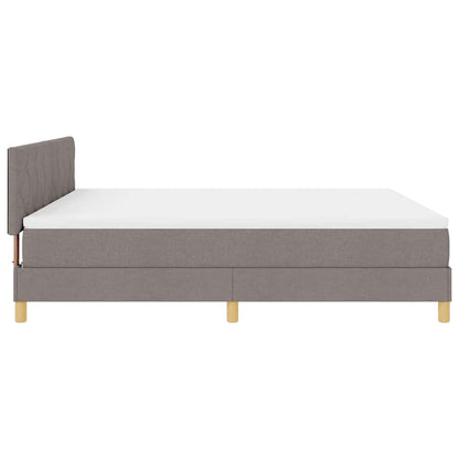 Boxspringbett mit Matratze Taupe 180 x 200 cm Stoff