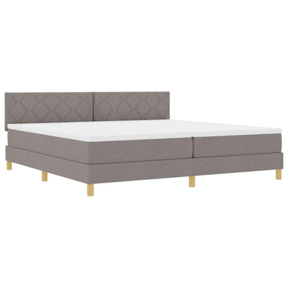 Boxspringbett mit Matratze Taupe 200 x 200 cm Stoff
