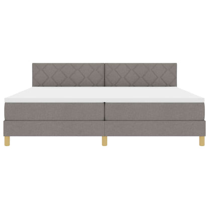 Boxspringbett mit Matratze Taupe 200 x 200 cm Stoff
