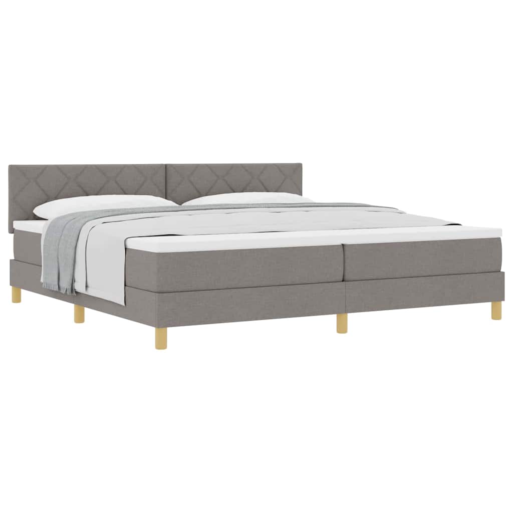Boxspringbett mit Matratze Taupe 200 x 200 cm Stoff
