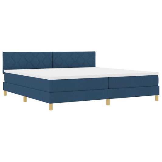 Boxspringbett mit Matratze mit Matratze Blau 200 x 200 cm Stoff
