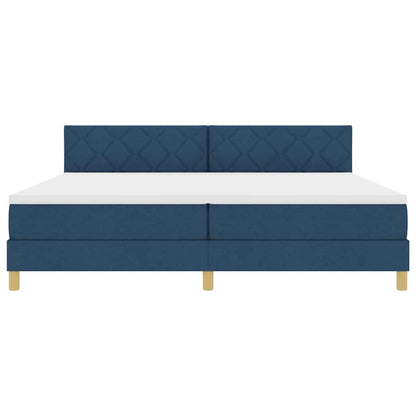 Boxspringbett mit Matratze mit Matratze Blau 200 x 200 cm Stoff