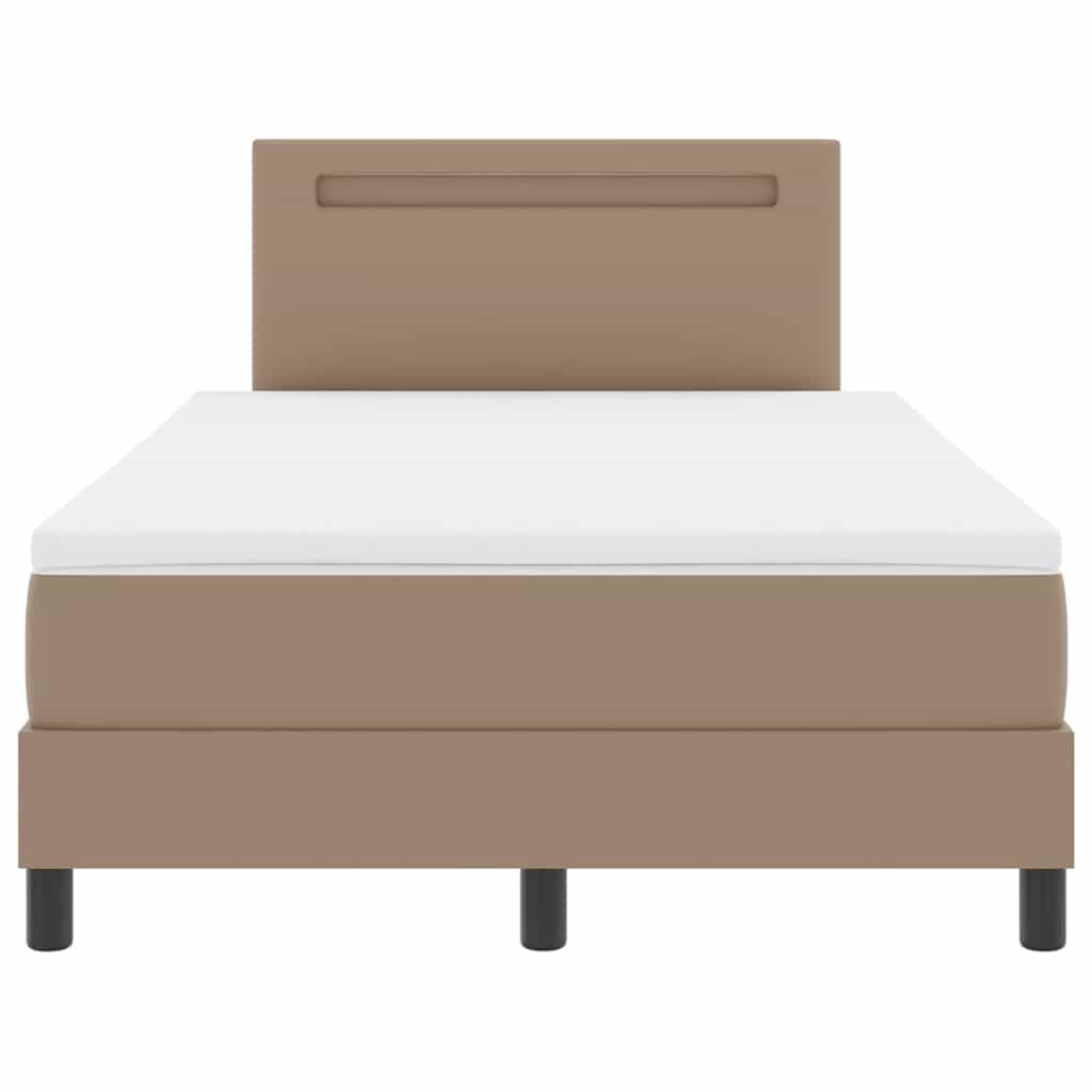 Bettgestell mit Matratze Cappuccino 120 x 190 cm Kunstleder