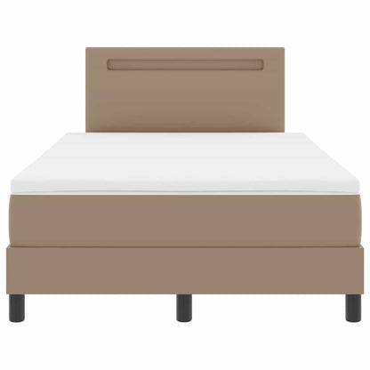 Bettgestell mit Matratze Cappuccino 120 x 190 cm Kunstleder