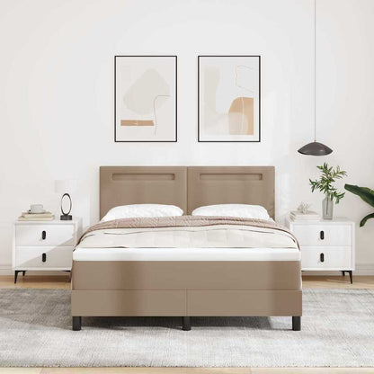 Bettgestell mit Matratze Cappuccino 160 x 200 cm Kunstleder