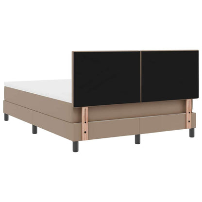 Bettgestell mit Matratze Cappuccino 160 x 200 cm Kunstleder