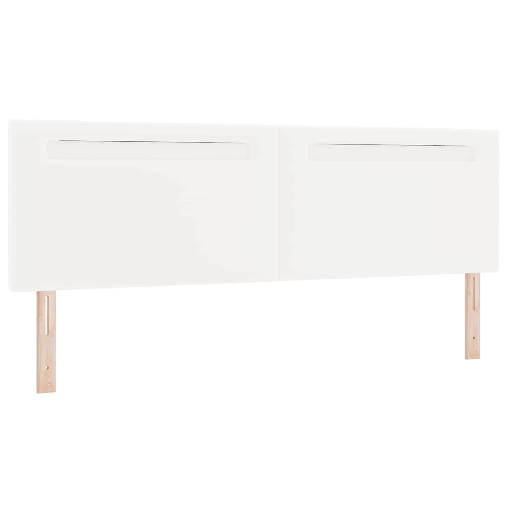 Bettgestell mit Matratze Weiß 180 x 200 cm Kunstleder