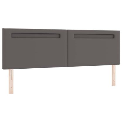 Bettgestell mit Matratze Grau 180 x 200 cm Kunstleder