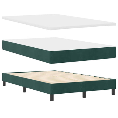 Boxspringbett mit Matratze Dunkelgrün 120 x 190 cm Stoff